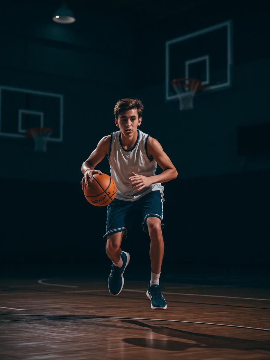 Player working through a ball handling drill